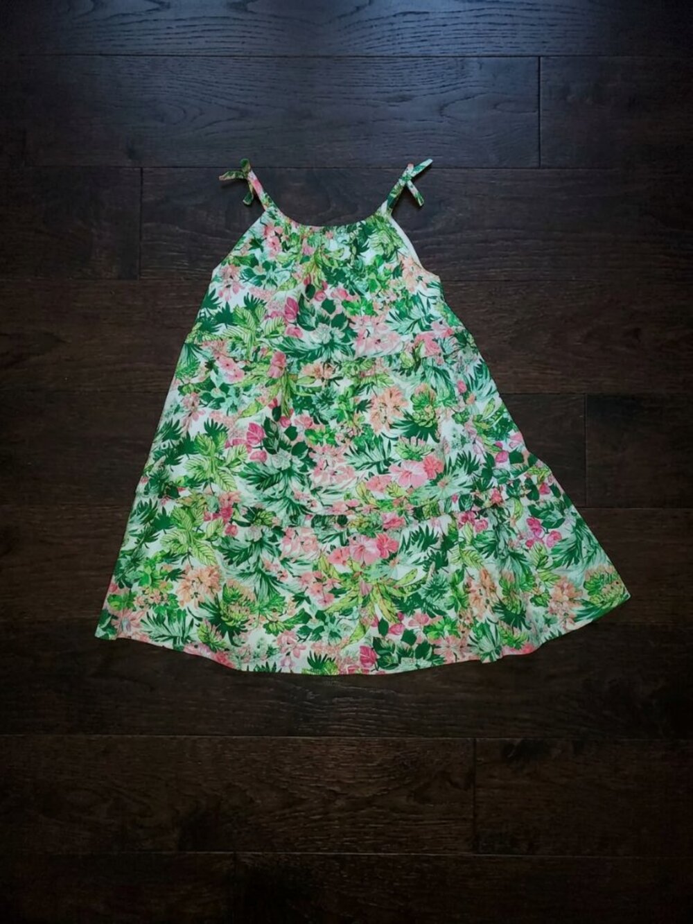 Janie and Jack Tropical Floral Ruffle Sundress Size 3